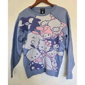 My Melody Kuromi Sanrio Hello Kitty Friends Womens Sweatshirt M Blue Crewneck